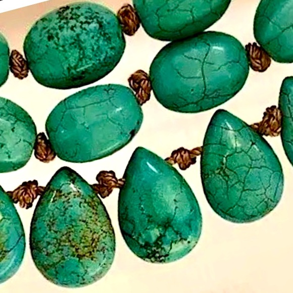 Silpada Vintage Rare Drops Of( The Ocean 3 Strand Turquoise Necklace - Picture 9 of 10
